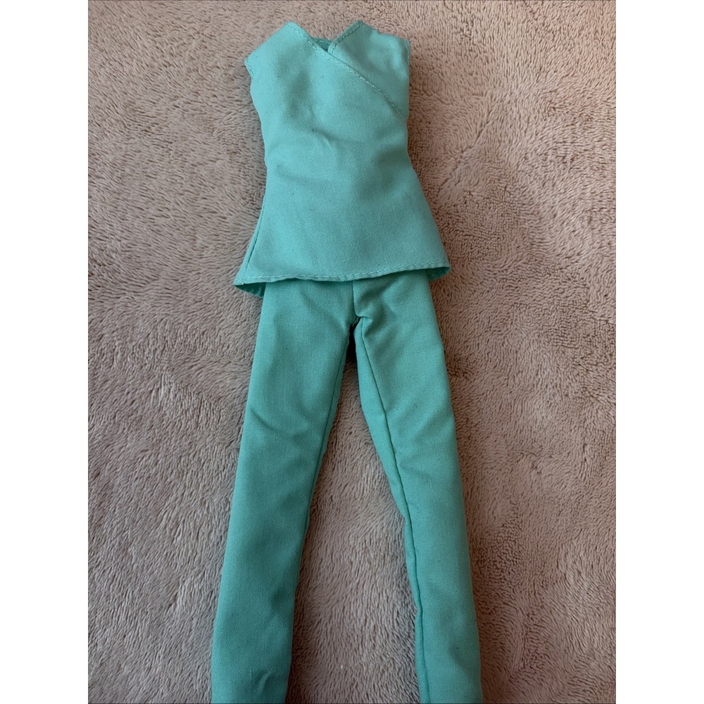 Green Scrubs‎ Only For Barbie Mattel Fashion Doll Clothes Nursing, Doctor B9